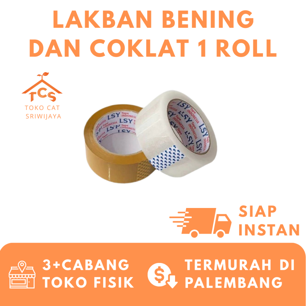 LAKBAN BENING DAN COKLAT MERK SUPREME 48mm x 90yard ISOLASI PREMIUM