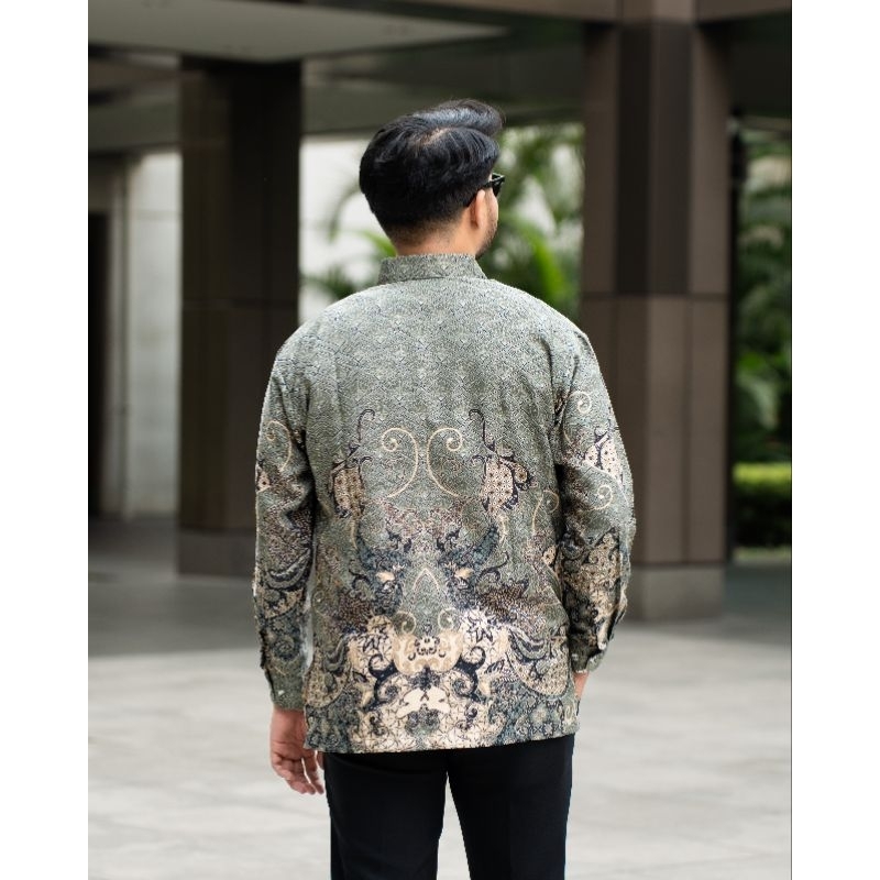 6TRY Batik Ayman - SENA Kemeja Batik Pria Katun Dobby