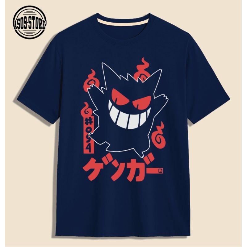 Kaos Tshirt pokemon gengar #094 japan