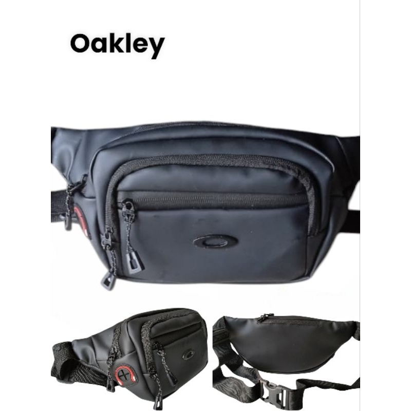 TAS OAKLEY TAS SELEMPANG OAKLEY TAS PINGGANG OAKLEY WAISTBAG OAKLEY WATERPROOF LOGO BESI