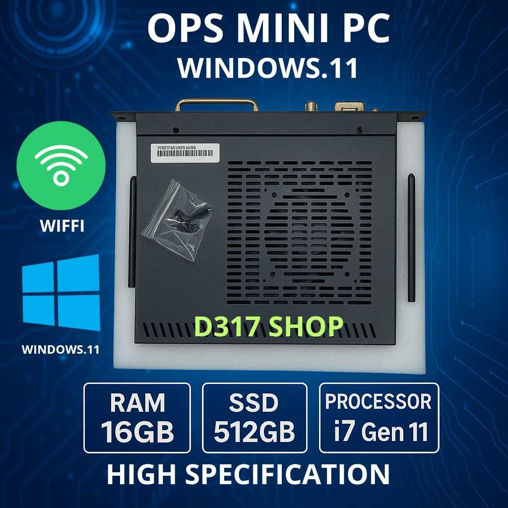 OPS Mini PC i7 Gen.11 dengan RAM 16GB dan SSD 512GB Interactive Flat Panel Multimedia Komputer