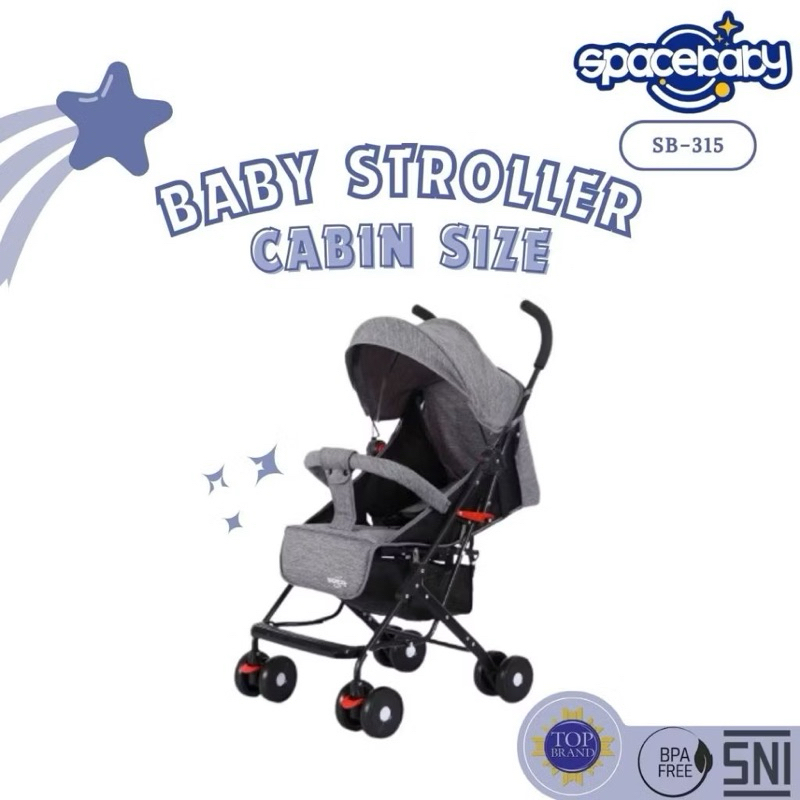 Spacebaby Baby Stroller Cabin Size Kereta Dorong Bayi SB 315