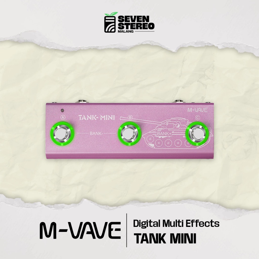 M-Vave Tank Mini Multi Efek Mvave Tank Mini Effect Pedal