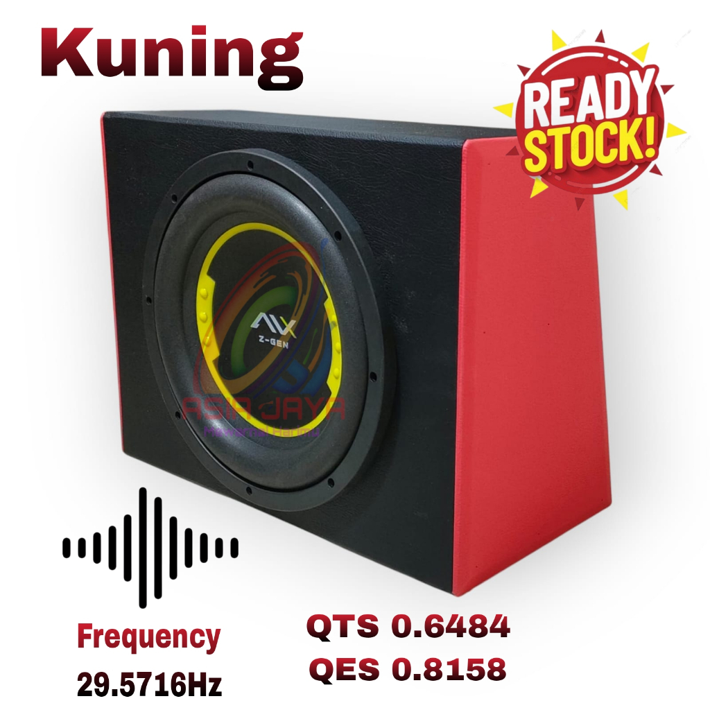 Paket Combo Speaker Subwoofer AVX Z-GEN 12 Inch Double Coil Z GEN Plus Box 12 Inch Yellow