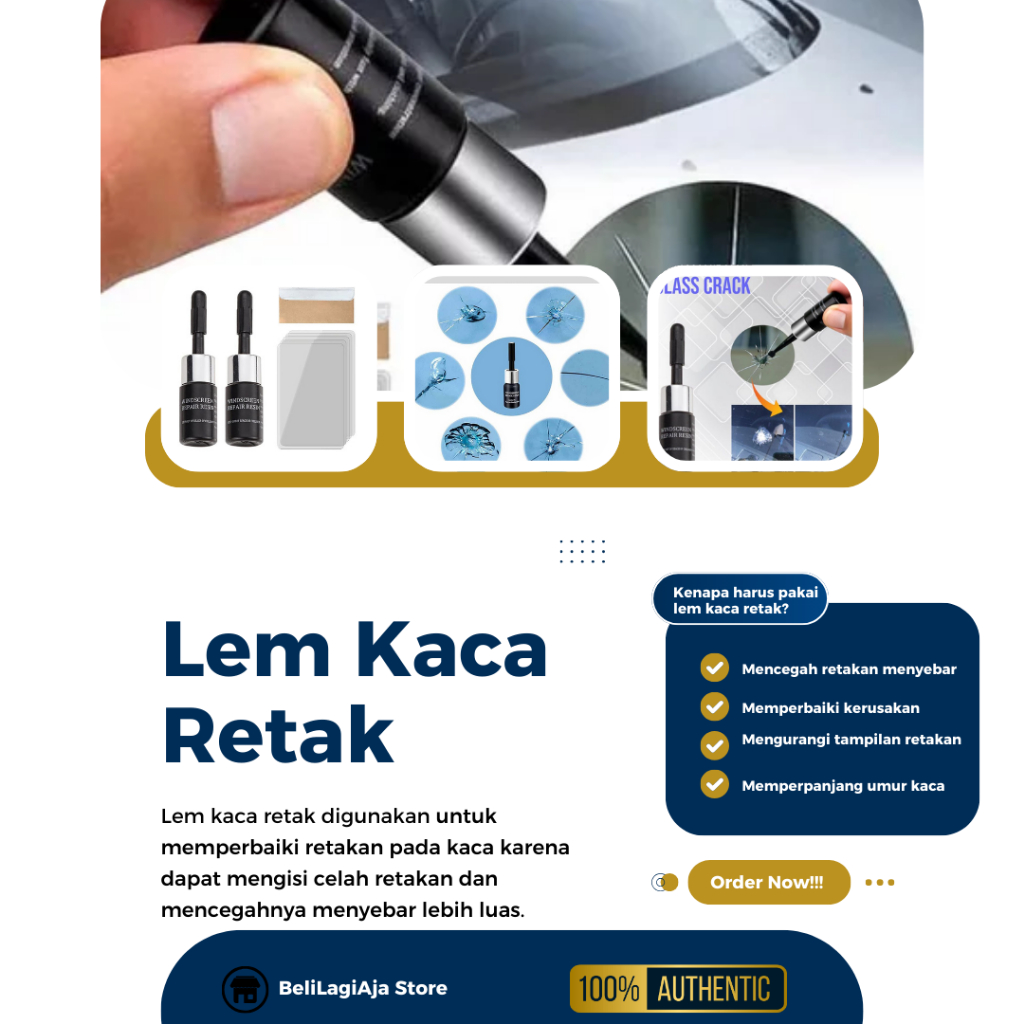 LEM KACA MOBIL LEM KACA LEM LCD RETAK REPAIR KIT