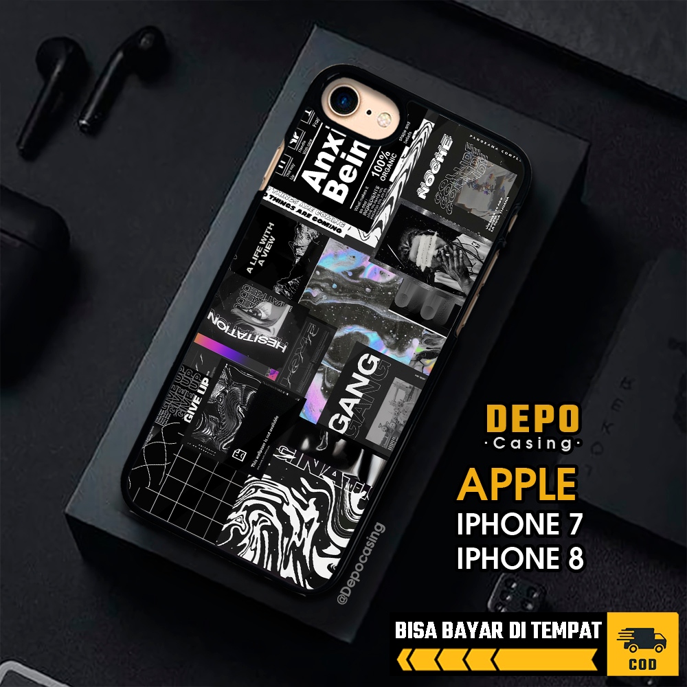 Case Iphone 7 Iphone 8 Casing Iphone 7 Iphone 8  Casing Depo Casing [BLCK] Case Glossy Case Aestheti