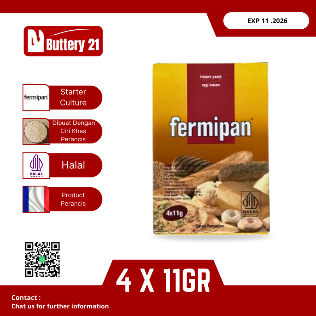 

FERMIPAN SACHET 11 GR/RAGI KERING INSTAN/RAGI PENGEMBANGAN