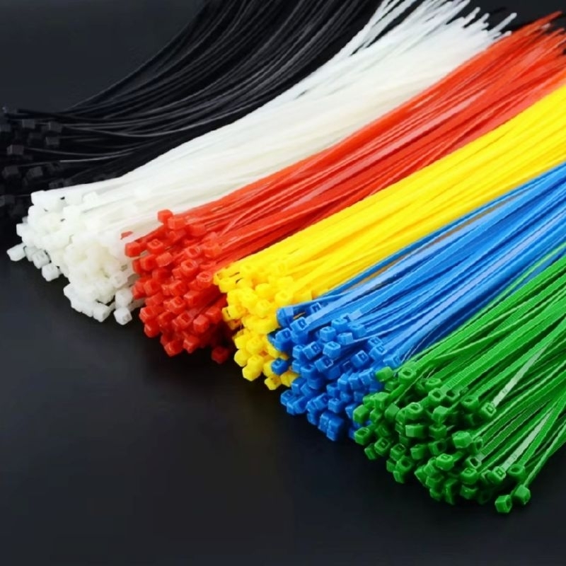Kabel ties warna warni 2,5mm x 100mm cable ties 10cm warna biru merah hijau kuning