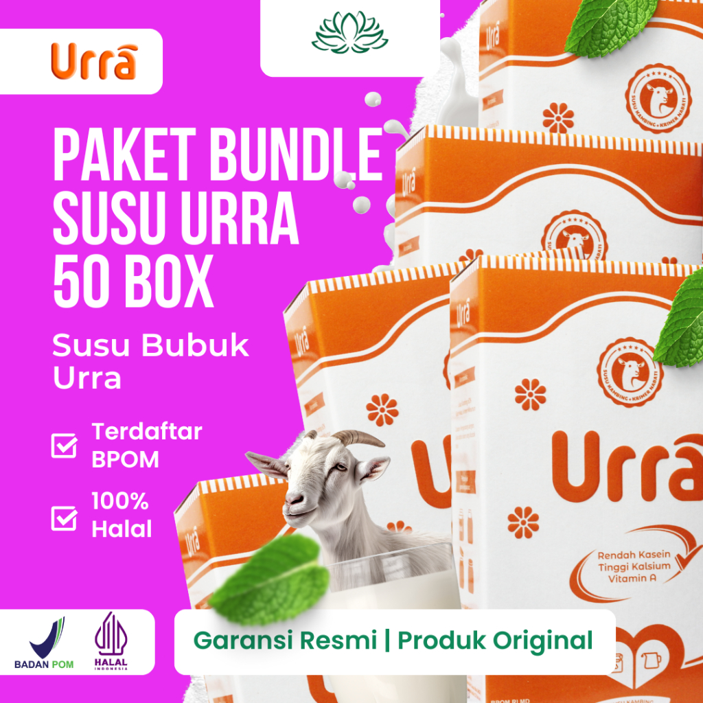 

Susu Urra 50 Box Susu Kambing Saanen Eropa Premium 100% Original