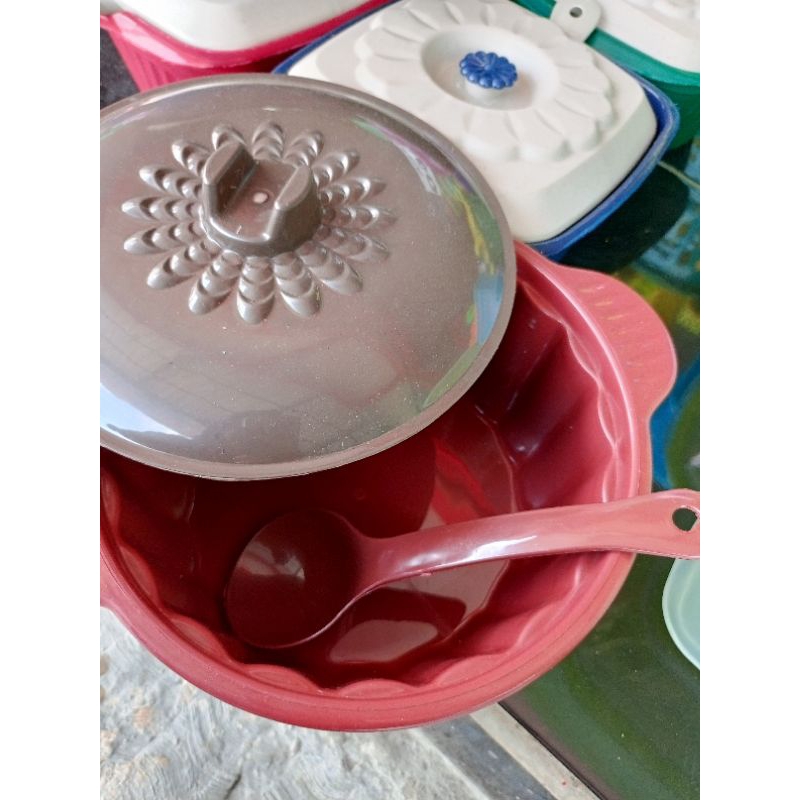 Mangkok Sayur 1 Set Lengkap Tutup dan Sendok Sayur Perabot Rumah Tangga