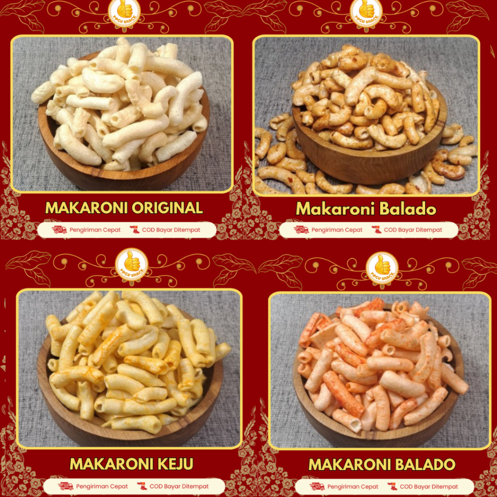 

Makaroni Goreng Renyah – Original, Balado, Keju | Camilan Pedas Gurih Kekinian | Bisa COD