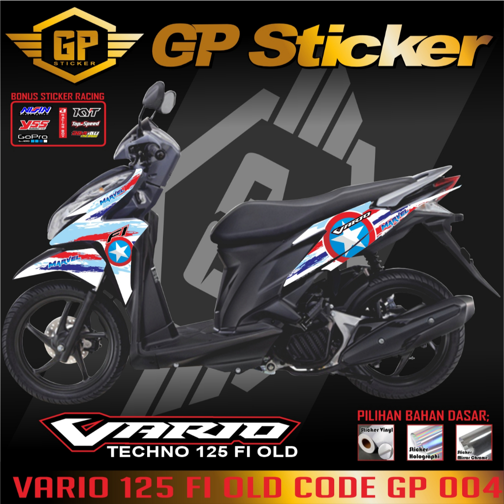 ( COD ) Cutting Sticker Striping Vario 125 Fi OLD Simple - STRIPING VARIASI VARIO 125 FI OLD GP 004