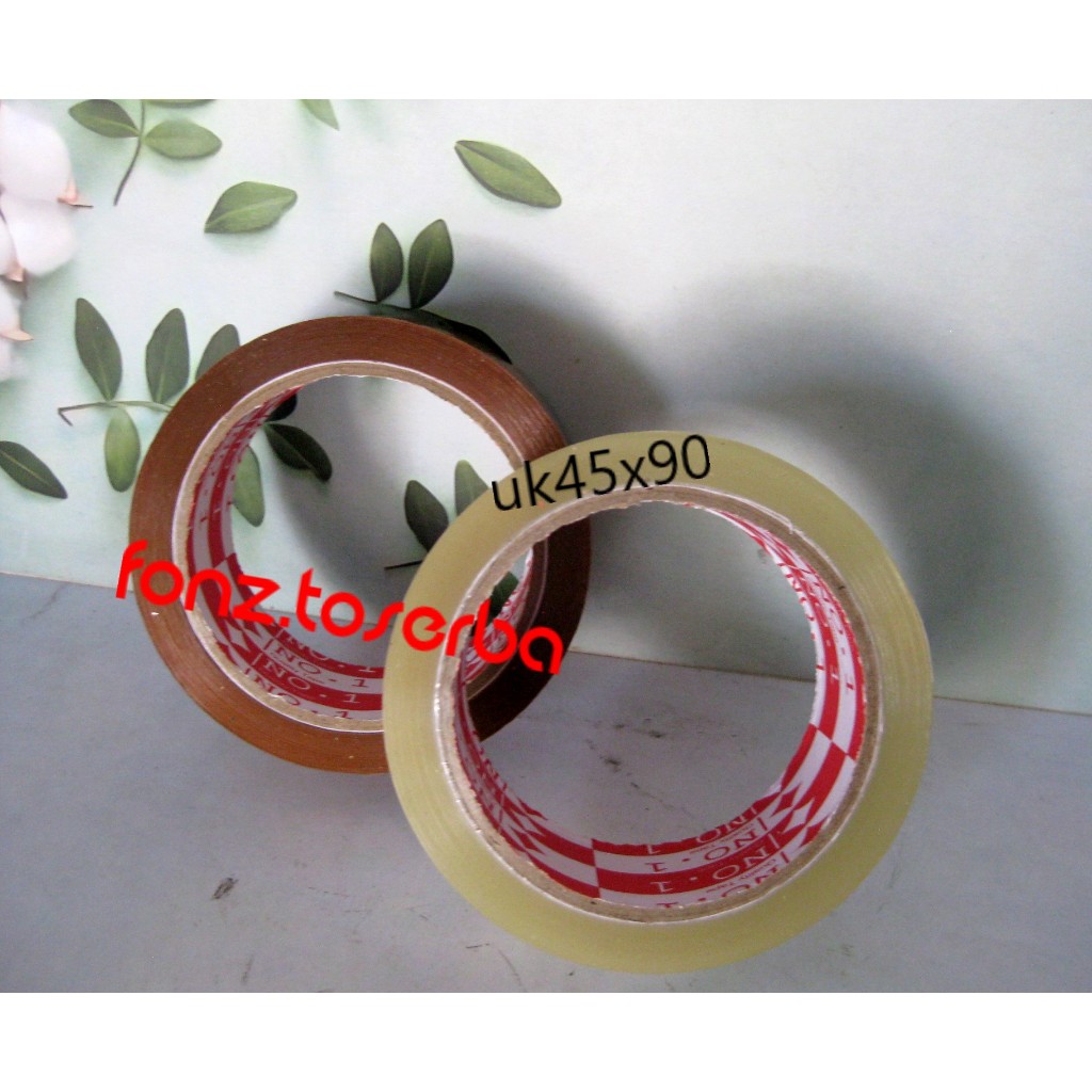 

Lakban Bening dan Coklat Merek NUMBER 1 ukuran 45x90y Perekat lem kualitas dijamin bagus