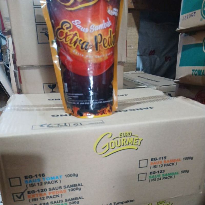 

Euro Gourmet Saus Sambal Extra Pedas 1 Kg - 12 Pcs ( 1 Dus)