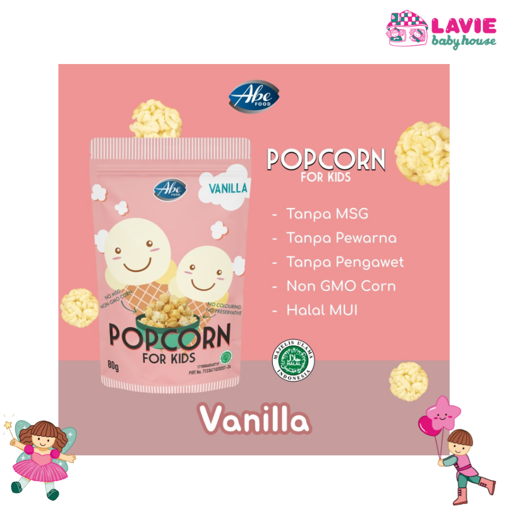 

Abe Food Pop Corn for Kids 80gr Popcorn Anak Rasa Ringan & Aman Camilan Jagung Lezat Tanpa MSG Snack