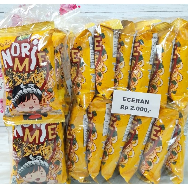 

RIJAU Nori Mie Isi 5 x 12 Rasa Ayam Bawang ukuran 20 gram Isi 60 Pcs