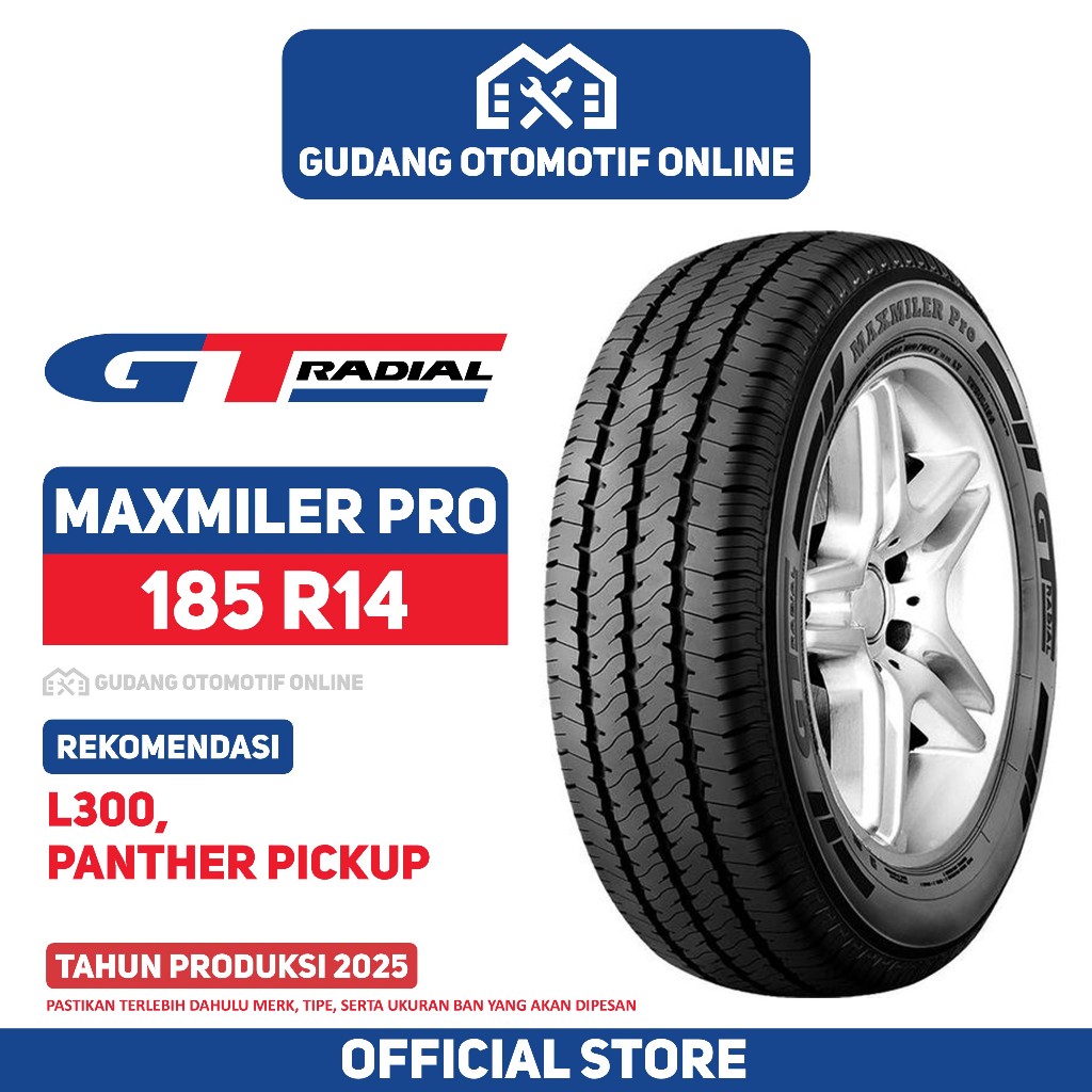 Ban GT Radial Maxmiler Pro 185 R14 Ban Mobil L300 Panther Pickup