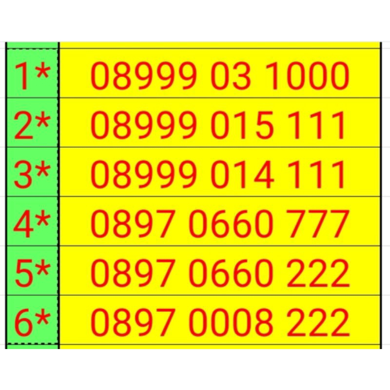 Kartu Perdana Nomor Cantik Tri 13 Digit Rapih Mudah diingat BONUS KUOTA 5 GB atau 10 GB Rare jarang 