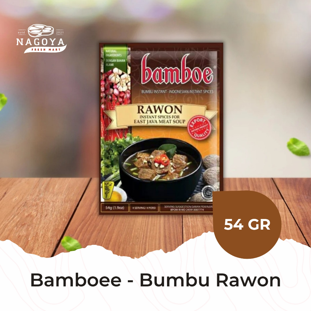

Bamboe - Bumbu Rawon - 54 GR | Daging Ayam Sapi | Bumbu Masak Indonesia | Kuah Sop | Enak