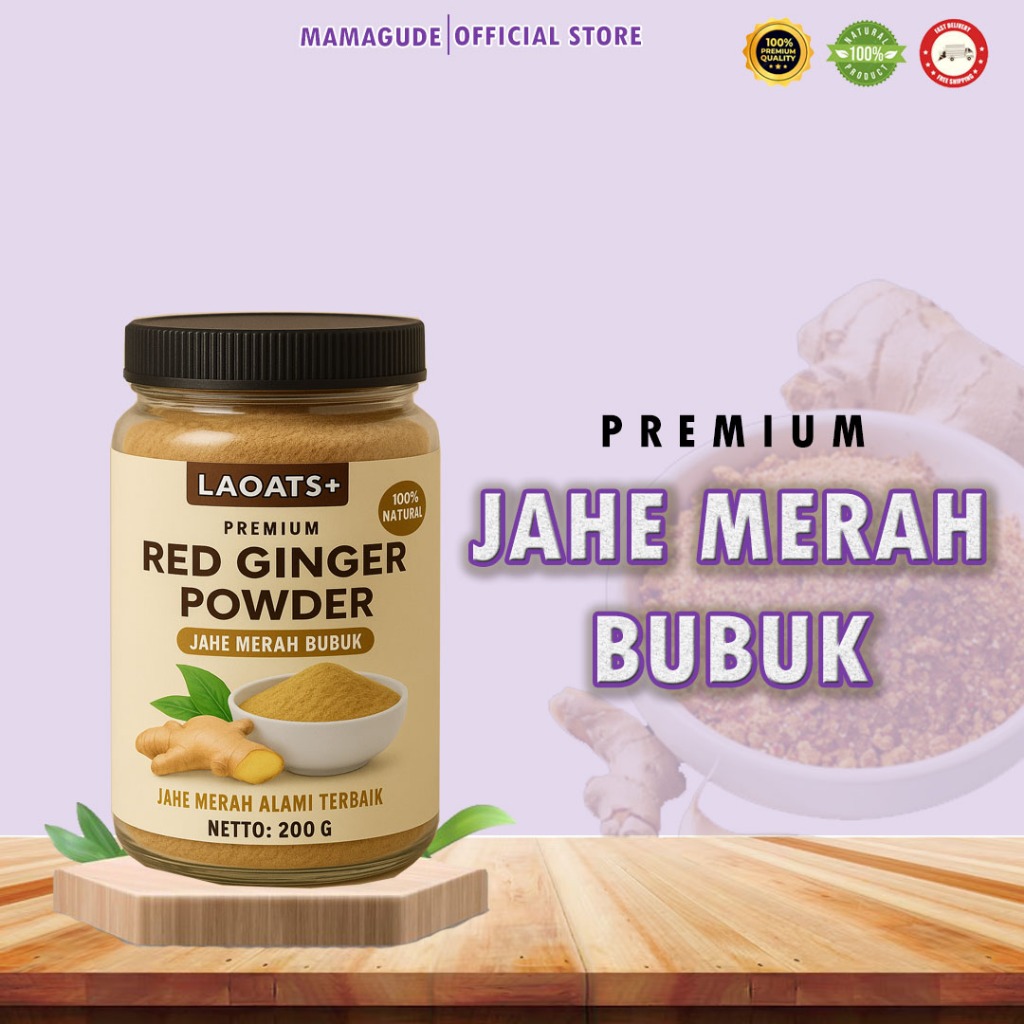 

Bubuk Jahe Merah Premium 200g Laoats