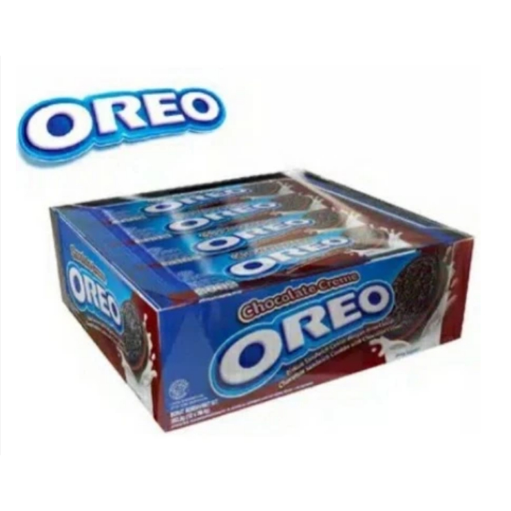 

OREO BISKUIT RASA ORIGINAL DAN KRIM COKELAT / 1 PACK ISI 12 PCS