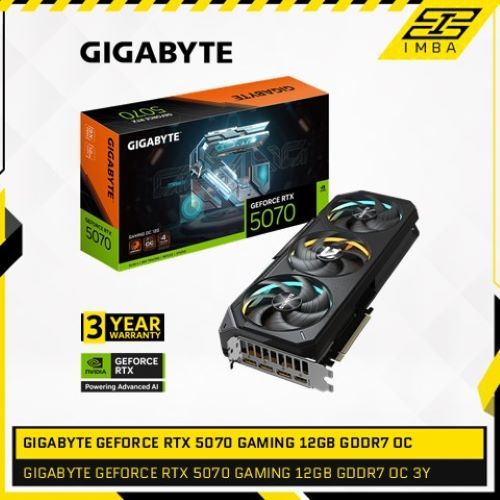 GIGABYTE VGA NVIDIA GEFORCE RTX 5070 GAMING 12GB GDDR7 OC