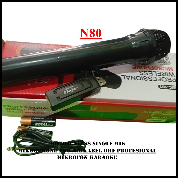 N80 ADVANCE ADVAN ADVANTE ORIGINAL GARANSI 1 TAHUN MIC WIRELESS SINGLE MIK WIRELESS SINGLE MIX HAND