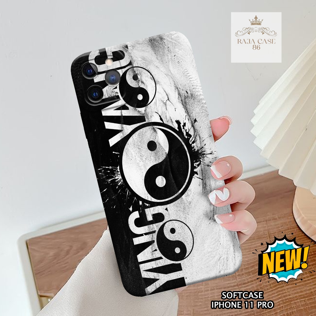 Softcase Iphone 11 Pro - Rajacase - Case Iphone 11 Pro - Motif Case Yinyang - Case Iphone 11 Pro - P