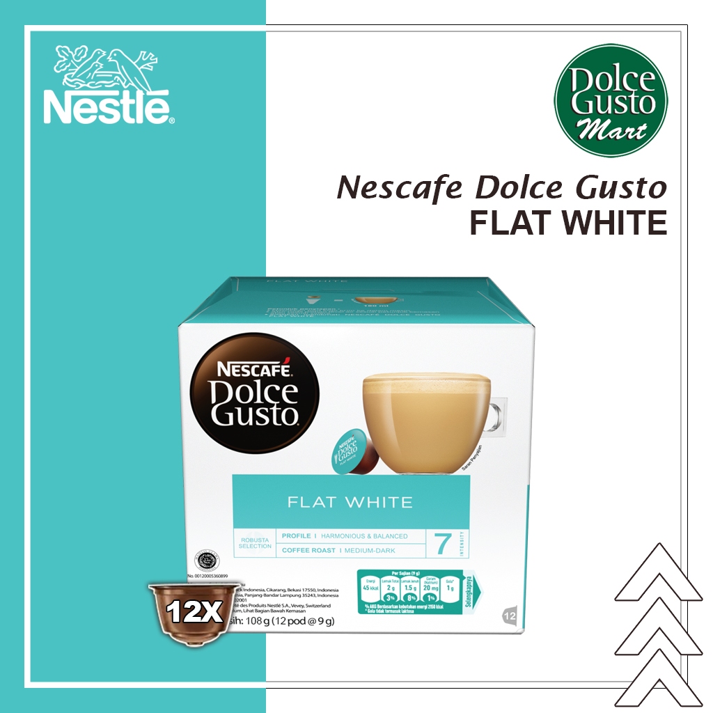 

Capsule Nescafe Dolce Gusto Flat White Box Original Nestle Coffee - Kopi Kapsul Medium Roast