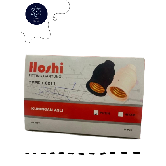Fitting Lampu Gantung Putih/ Fitting Gantung Hoshi tipe 8211