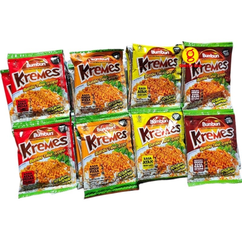 

Makanan Ringan Kremesan Bumbu Tabur Kremes Bumburi Renceng isi 10 pcs