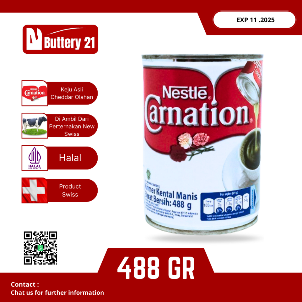 

CARNATION KRIMER KENTAL MANIS 488 GR/SUSU CARNATION/SUSU NESTLE CARNATION 488 GR/SUSU KENTAL MANIS KALENG