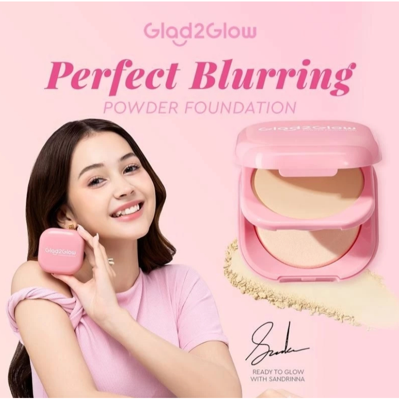 G2G Powder Foundation | Glad2glow Perfect Blurring Powder Foundation | G2G Bedak Padat
