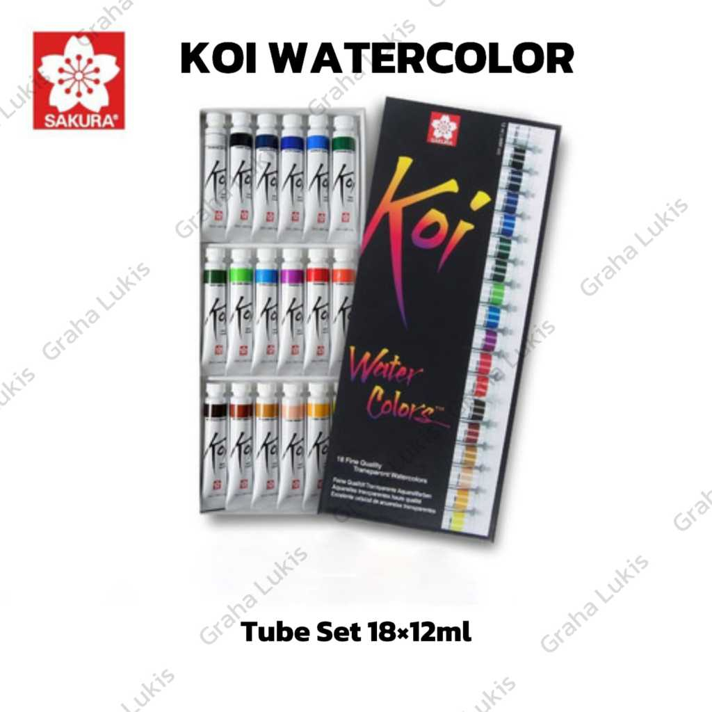 

Sakura Koi Watercolor Tube Set 18x12ml | Set 12x12ml