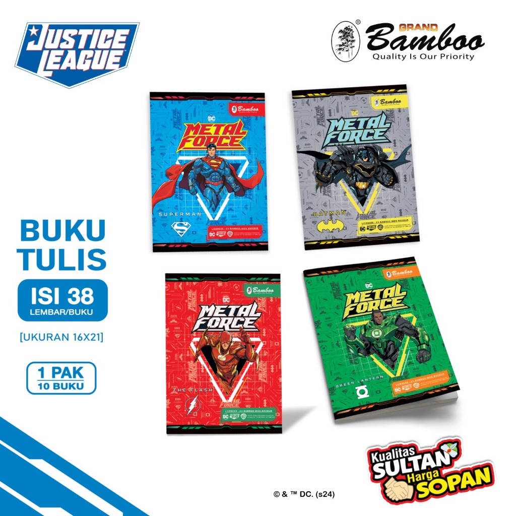 

Bamboo Buku Tulis Kwarto 38 Metal Force [1 pak/10 buku]