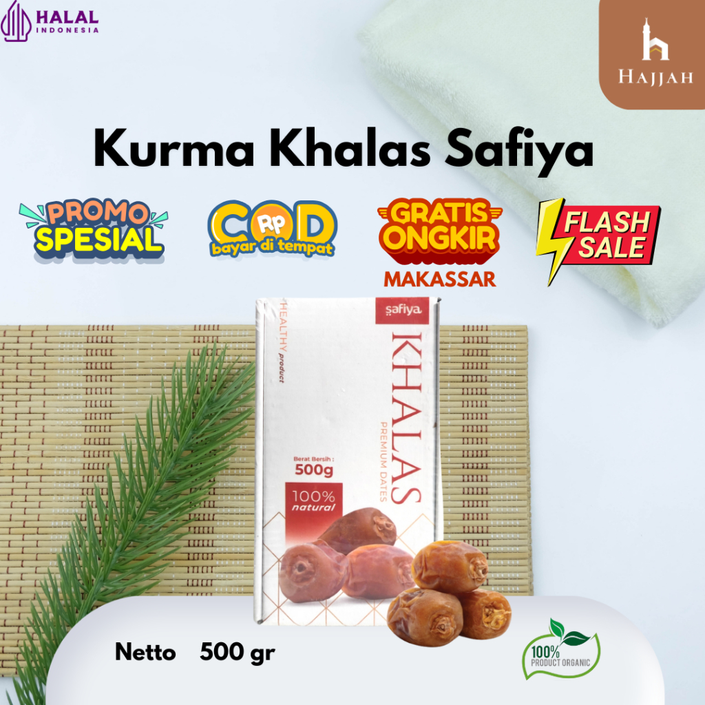 

Kurma Khalas Saad 500 gr 100% Premium Original High Quality COD MAkassar