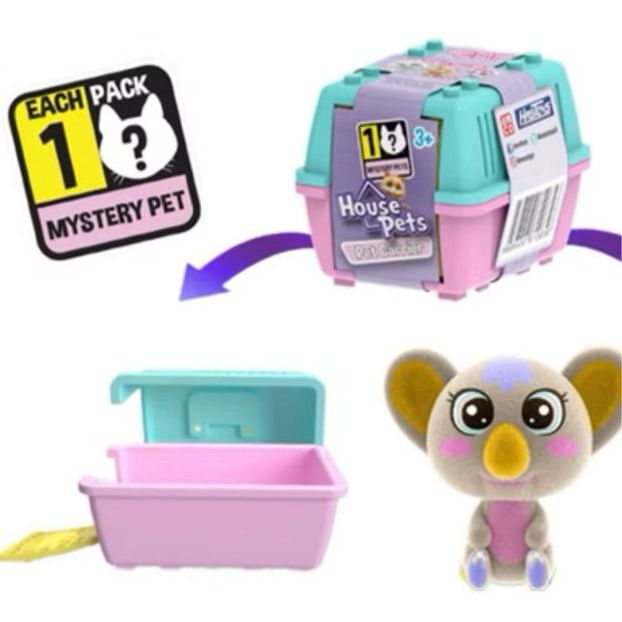 Mainan Figur Emco house pets pet carrier series 1 Random
