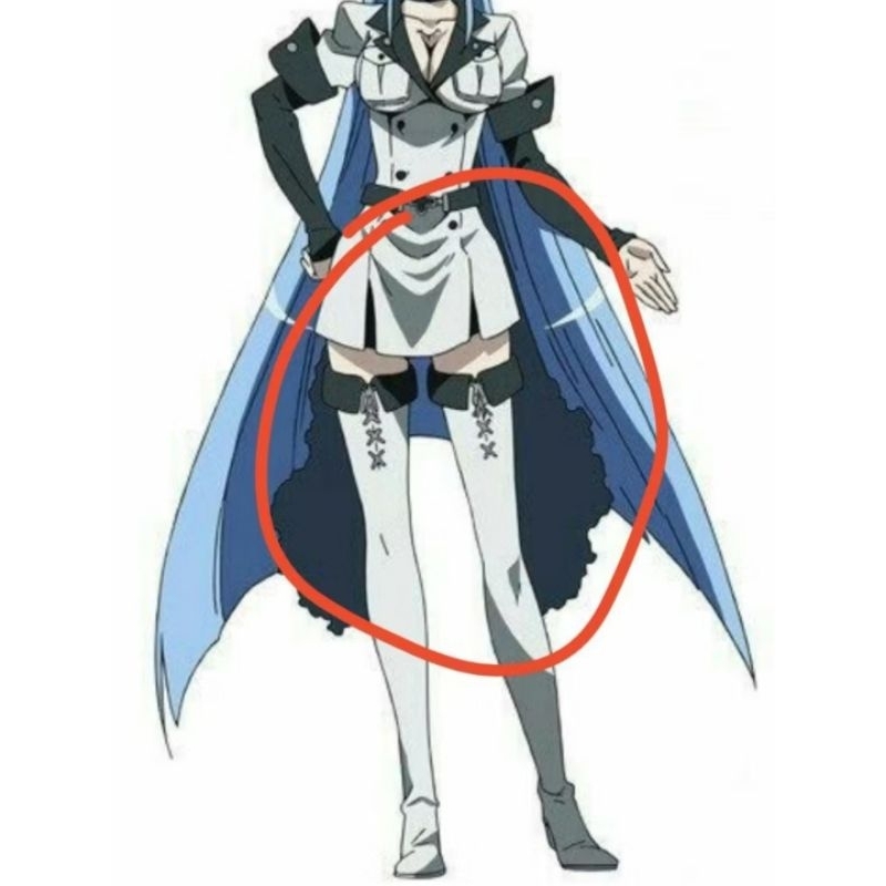 Overknee Esdeath - Aksesoris Kostum Cosplay Akame Ga Kill