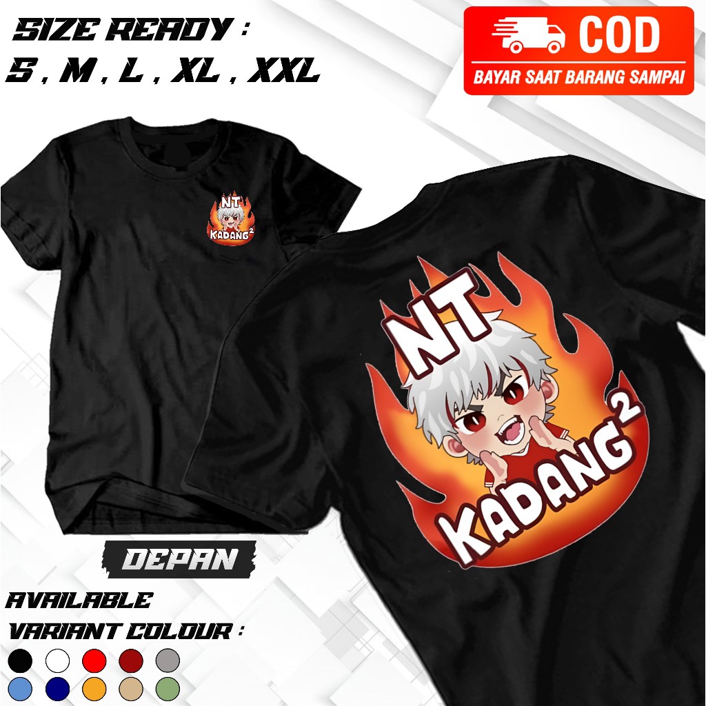 MC T-SHIRT - Kaos Emote Aura "NT KADANG KADANG NT" - Baju AURA FIRE - Kaos Emote ML Terlaris - Cocok