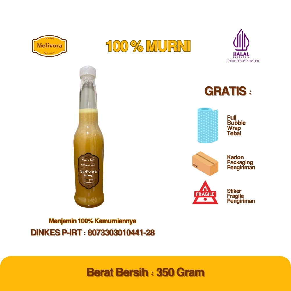 

Madu Murni Multiflora 350 Gram - Menjamin 100% Kemurniannya