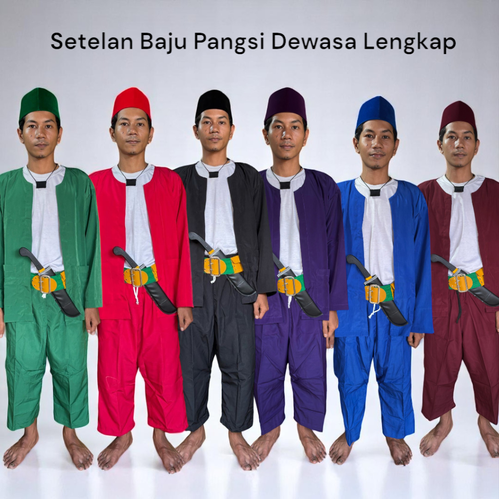 Setelan Baju Pangsi Dewasa(SETELAN PECI SABUK GOLOK ) Baju Pangsi Dewasa Baju Pangsi Betawi