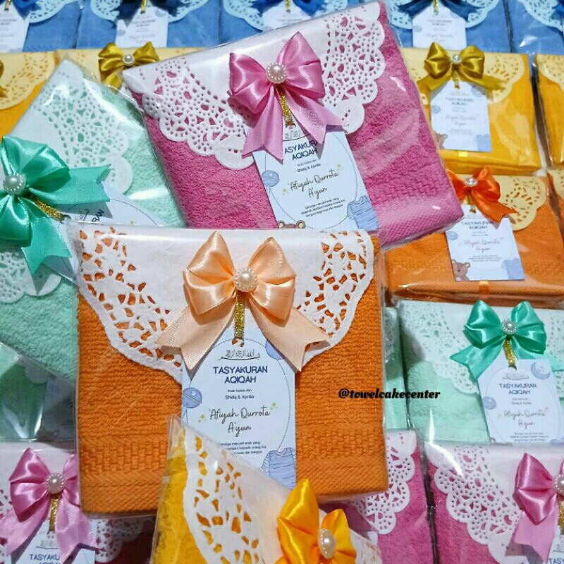 Souvenir Handuk Kecil Sapu Tangan - Souvenir Pernikahan - Souvenir Tasyakuran Aqiqah - Souvenir Akad