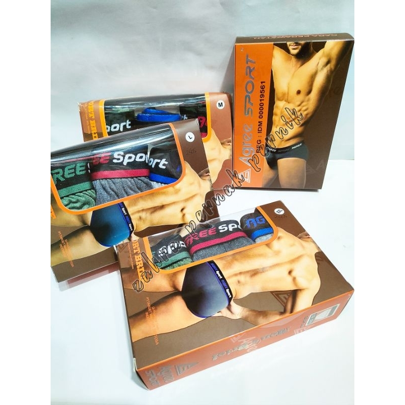 BUNDLING 2 BOX - CELANA DALAM COWOK AGREE ISI 3/ CD PRIA ISI 3 AGREE