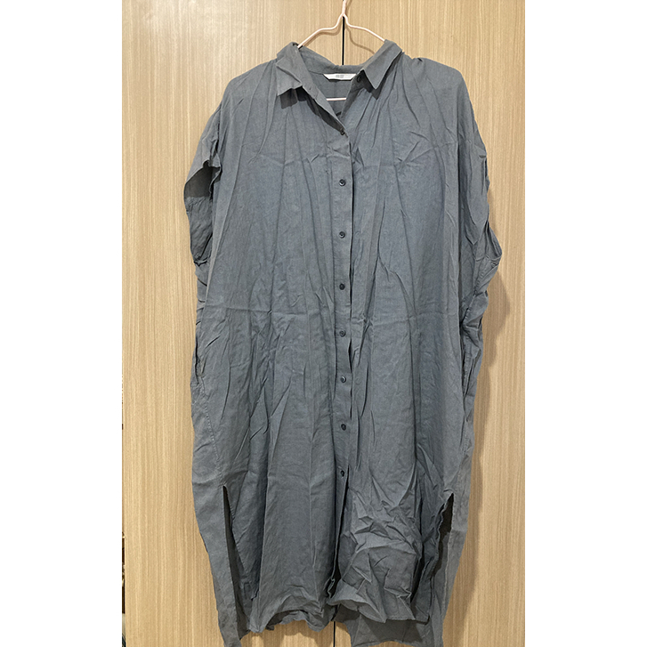 Uniqlo Grey Women Shirt Dress