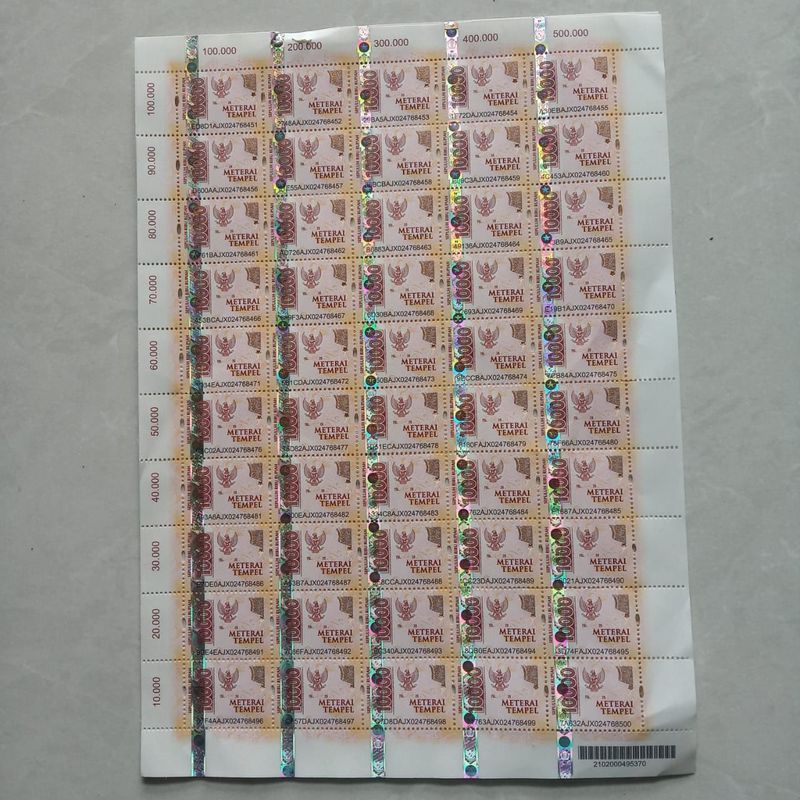 

materai 10000 tempel paket grosiran 50 pcs