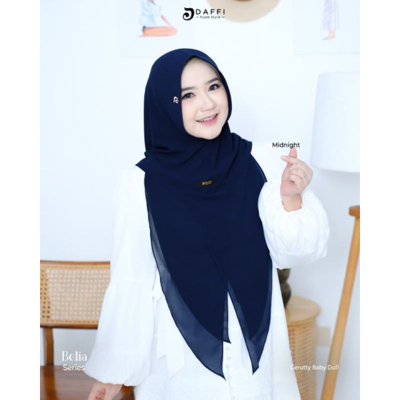 Daffi Hijab - Belia Series Khimar Bahan Ceruty Babydoll