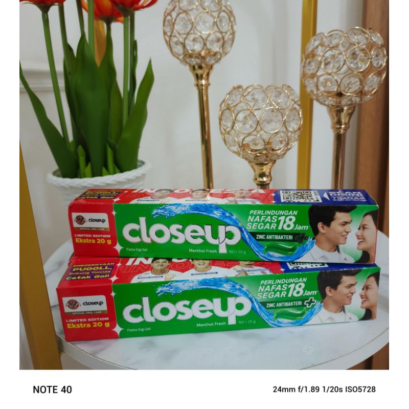 closeup menthol fresh160+20g