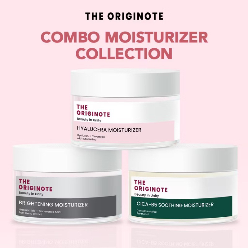 The Originote Moisturizer Hyalucera, Cica Acne , & Brightening