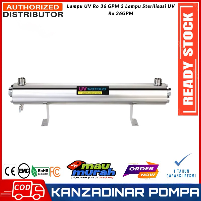 Lampu UV Ro 36 GPM 3 Lampu Sterilisasi UV Ro 36GPM