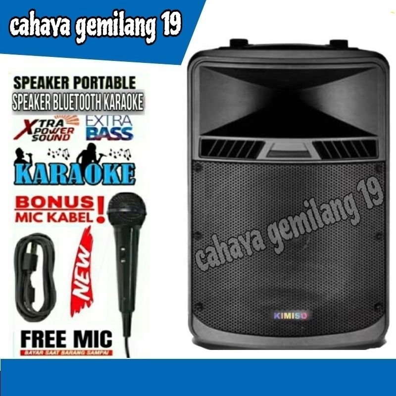 SPEAKER BLUETOOTH UKURAN JUMBO SUPER BASS BONUS MIC SUARA BERSIH / SALON AKTIF FULL BAS BLUTOT BESAR